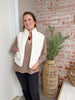 Fleece Zip Up Vest in White