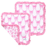 Bamboo Ruffled Security Blanket Set - Bow My Gosh