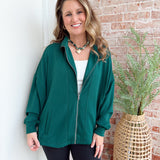 She's Athletic Jacket in Green