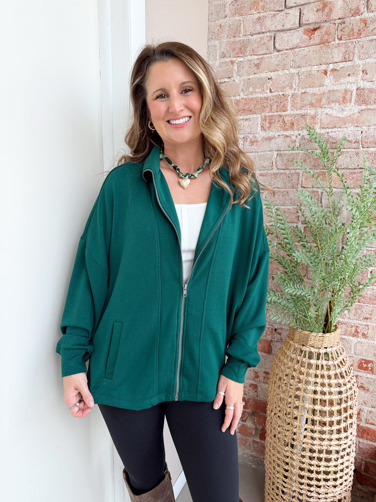 She's Athletic Jacket in Green