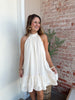 Ivory Escape Halter Dress