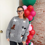 Dog Knit Sweater Cardigan