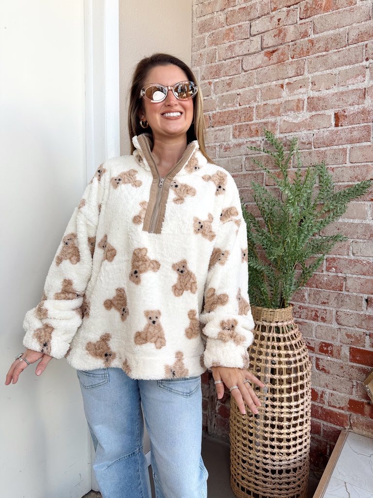 Teddy Bear Quarter Zip Jacket