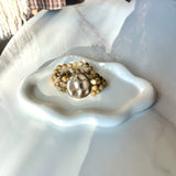 3 Layered & Accented Round Bracelet- Light Brown