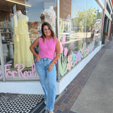 90's Super High Rise Ankle Slim Wide Jeans