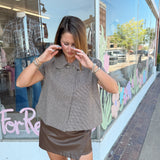 The Hadley Houndstooth Top