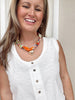 Scarf Necklace in Oranges