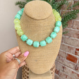 Color Block Bead Necklace