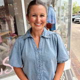 Blue Jean Beauty Top