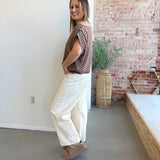 Neutral Nelly Barrel Jeans