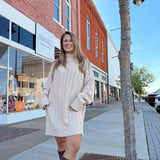 Cable Knit Cutie Sweater Dress