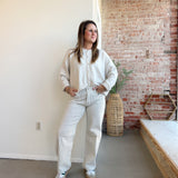 Kate Barrel Jeans in Olive Stripe