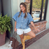 Denim Cape Jacket