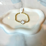 Clover Stainless Steel Ball Bracelet