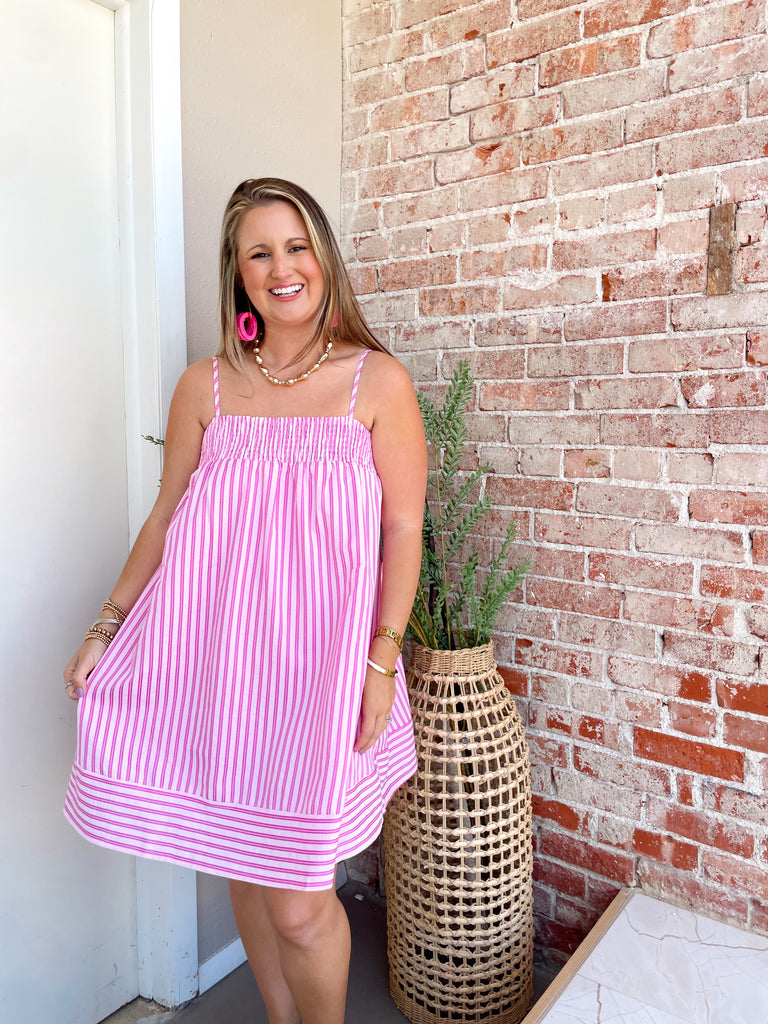 Italian Summer Dress in Pinks