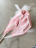 Paisley Pink & White Print Silk Scarf