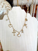 Charm Necklace Diamonds, Pearls, Crosses & Bows