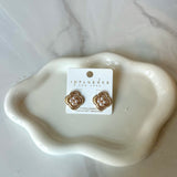 Clover Shape & Pearl Cluster Earrings