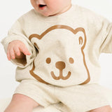 Oatmeal Bear Shorts Set