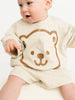 Oatmeal Bear Shorts Set