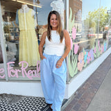 Kick Back Barrel Sweatpants in Blue