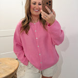 Lila Cardigan in Pink
