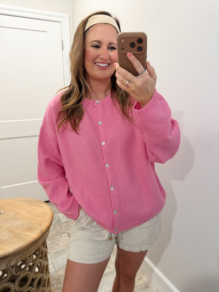 Lila Cardigan in Pink