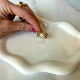 Pave CZ Clover Open Ring