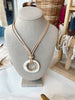 White Chunky Marble Statement Necklace