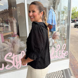Flutter Top in Black