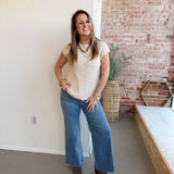 Wide Leg Medium Wash Jeans