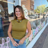 The Ella Top- Olive