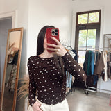 Dot After Dark Mesh Top