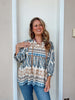 Tans and Blues Top