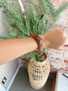 Organic Square Bangle Bracelet in Brown