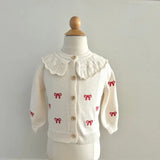 Red Bow Baby Cardigan