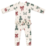 Country Christmas Bows Footies