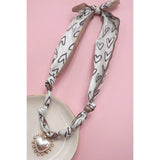 Scarf Necklace in Hearts