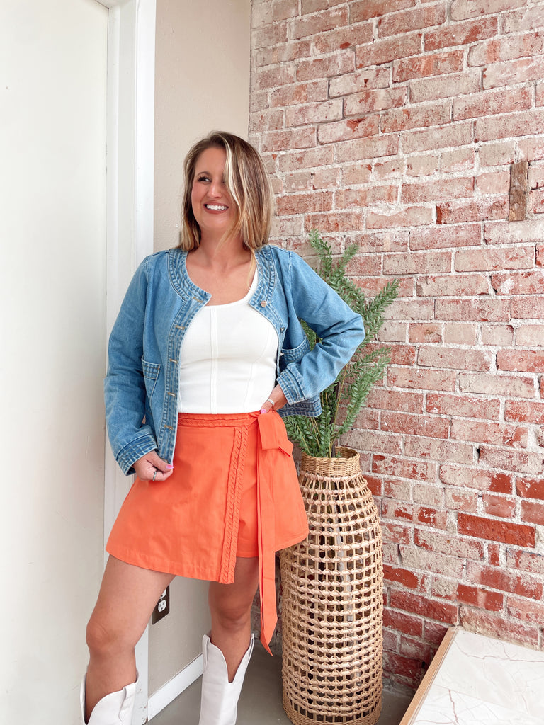 Tailgate Season Skirt in Orange