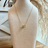 Linked & Pave Ring Necklace
