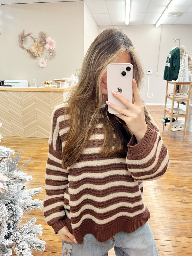 Chocolate Striped Sweater