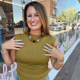 The Ella Top- Olive