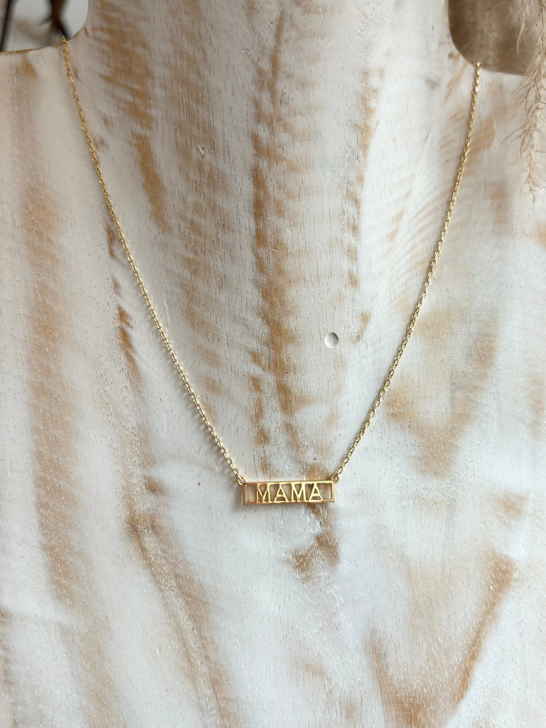 MAMA Gold Bar Necklace