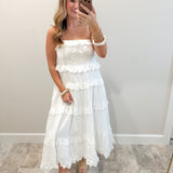 Boho Baby Dress in White