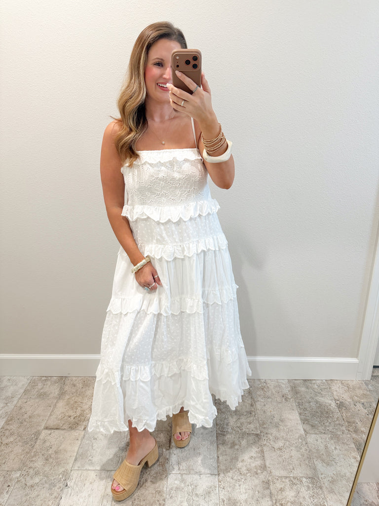 Boho Baby Dress in White