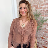 Textured Geometric Round Necklace