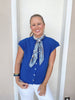 Spring Breeze Cardigan Vest in Royal Blue