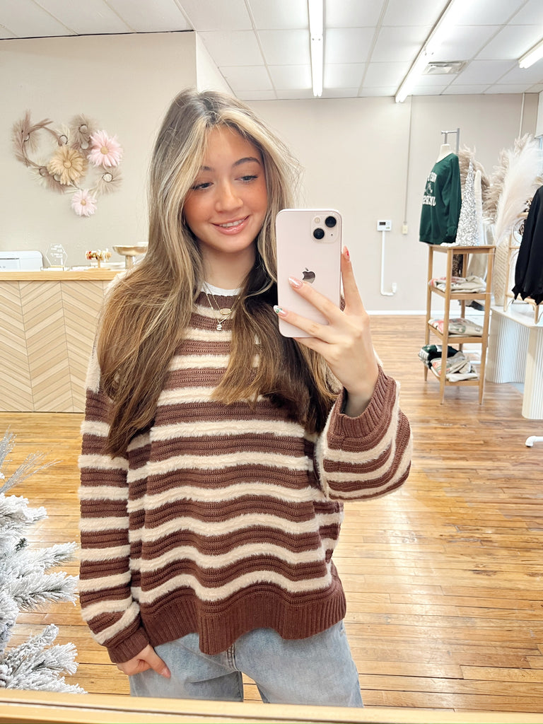 Chocolate Striped Sweater