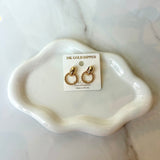 Rope Textured Door Knocker Earrings