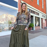 Olive Hour Maxi Skirt